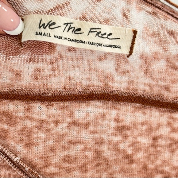 We The Free layering henley burnout top brown small - Picture 4 of 10